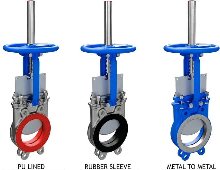 bi directional knife gate valve seat types pu lined rubber metal hubluxe