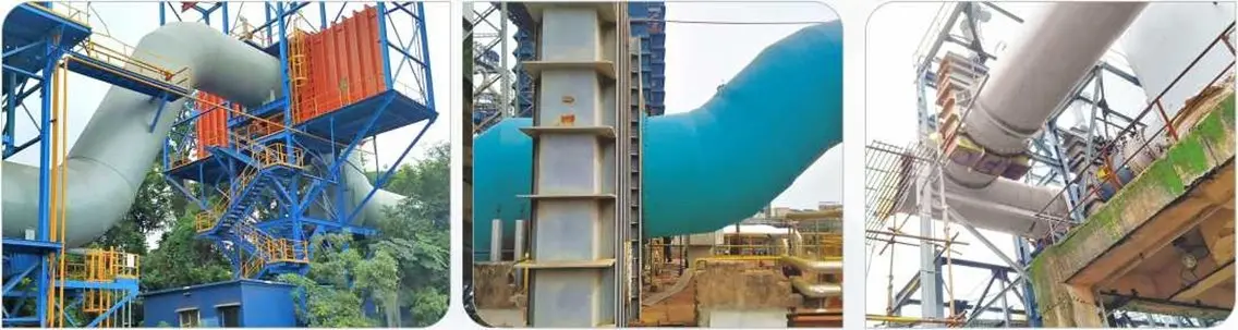 Site installation view of heavy-duty Goggle Valves in large diameter industrial gas pipelines for absolute isolation